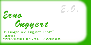 erno ongyert business card